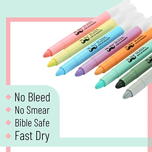 Mr. Pen Bible Highlighters, Pastel Gel Highlighters, 8 Pack, Assorted Colors, Bible