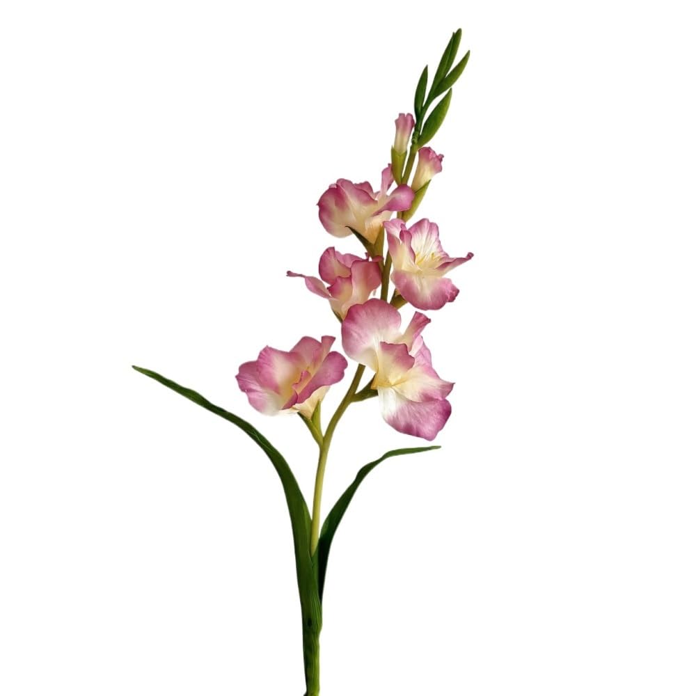 Huffa Adipowder Sword Orchid Artificial Flower - Realistic Decorative Ornaments For Living Room And Floral Landscaping(Adipowder)