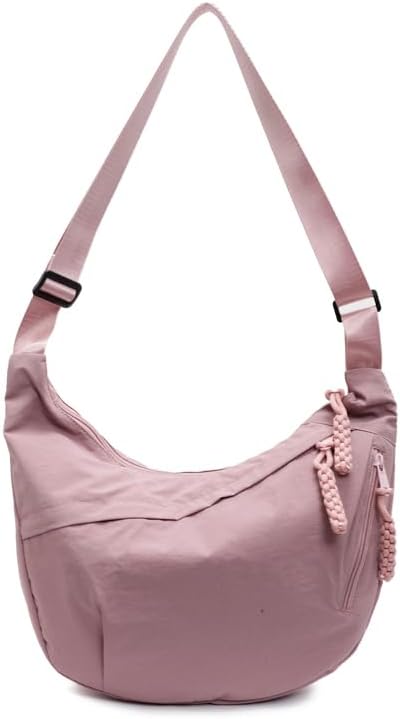 Hobo Bag for Women Crescent Shoulder Bags Retro Nylon Canvas Crossbody Bag Slouchy Corduroy Dumpling Bags Purse