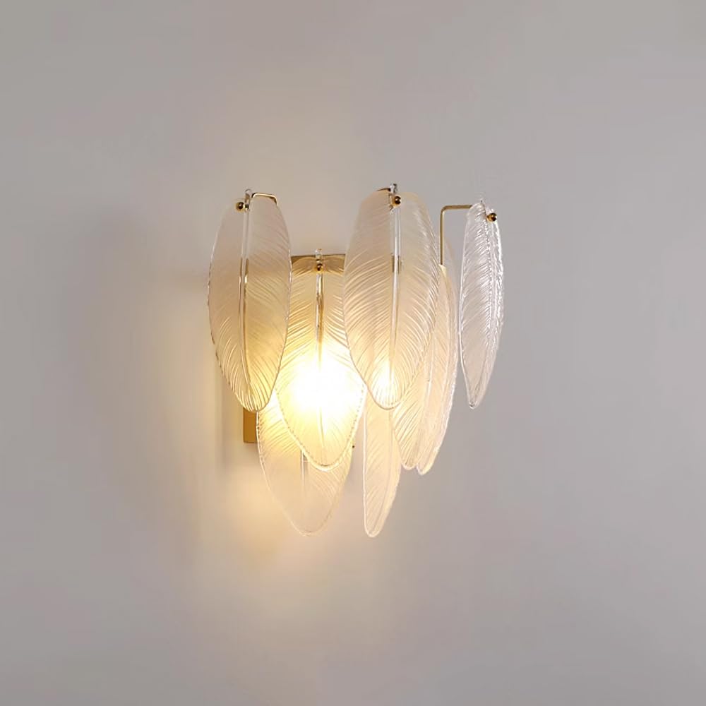 HUAYUSEDF Handmade Glass Wall Sconces for Bedroom and Living Room Modern Pendant Lighting Fixtures for Hallway Decor