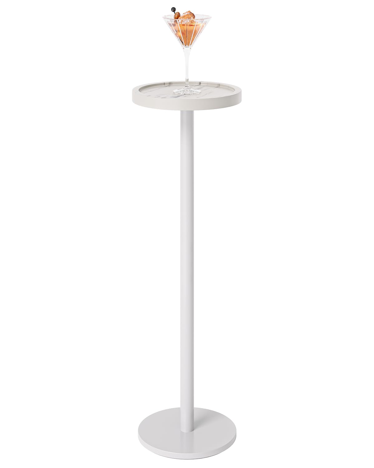 Amazon.com: KJGKK Drink Table, Small Pedestal Side Table, Round ...