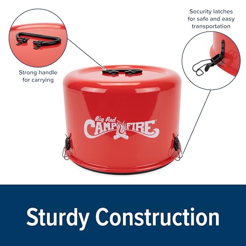 Camco 13.25 Inch Big Red Campfire Compact Outdoor Portable Tabletop Propane Heater Fire Pit Bowl for Camping, Tailgating, and Patios, Red - Image 4