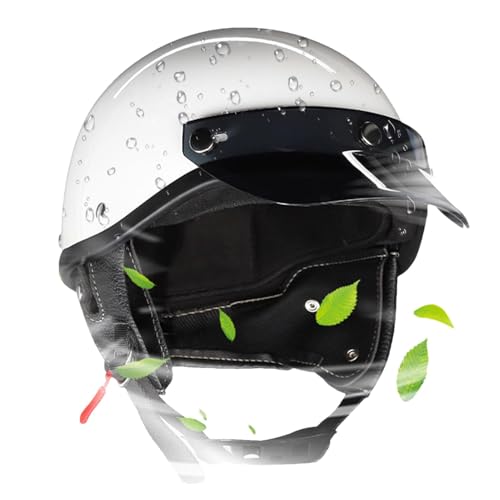 Casco de ciclismo vintage abierto y transpirable para moto y scooter