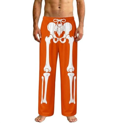 Men's Halloween Pajama Pants Funny 3D Skeleton Novelty Soft Lounge Bottoms - image 3