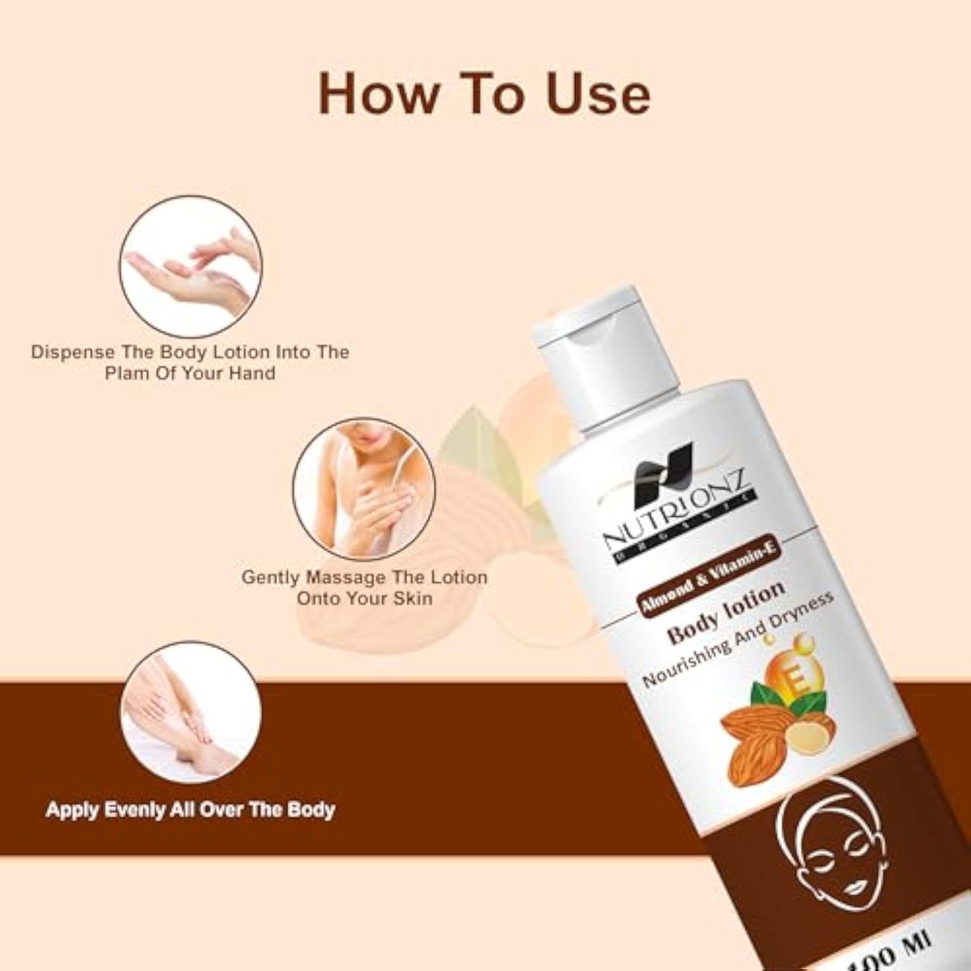 Body Lotion With SPF 15+, Almond & Vitamin E, 100ml