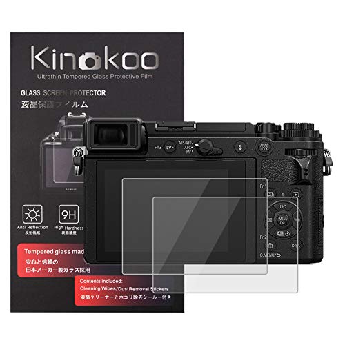 kinokoo Película de Vidrio Templado para Panasonic GX9/GX7 Mark II Crystal Clear Film Protector de Pantalla Panasonic GX9 GX7 II sin Burbujas/antiarañazos (Paquete de 2)