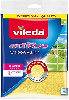 Vileda Actifibre Ścierka, Tworzywo Sztuczne, Żółty, 25 x 18,5 cm