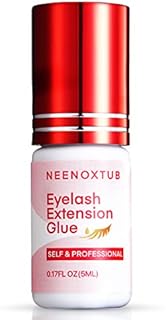 Neenoxtub Sensitive Eyelash Extension Glue, No Fume Lash Glue for Eyelash Extensions, 6-7 Weeks Retention Eyelash Glue for Sensitive Eyes, Extra Strong Professional & Individual Lash Glue. 5 ml