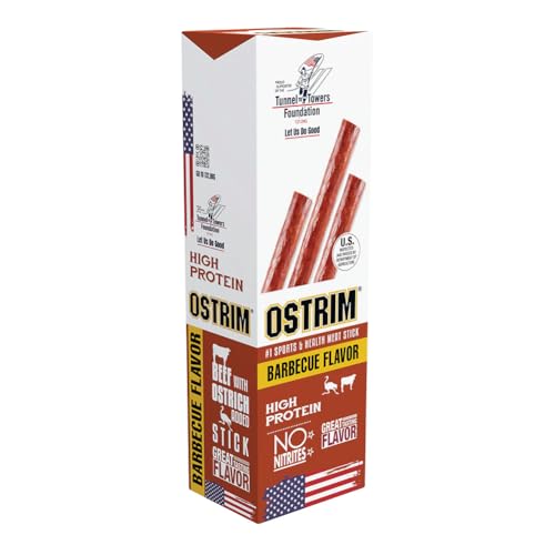 Ostrim Beef & Ostrich Jerky Snack Sticks-BBQ Flavor, 1.5 oz (Pack of 10)