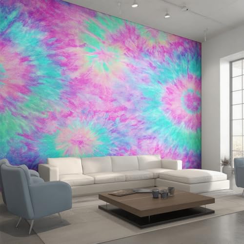 Papier peint panoramique violet pour masquer les défauts d'un mur - 6