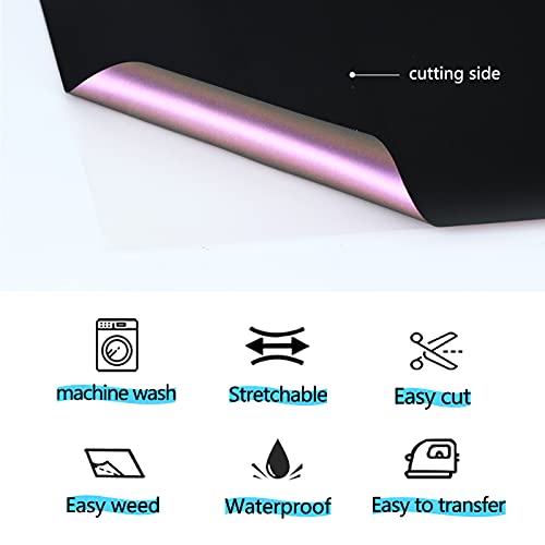 Image of guangyintong Chameleon Heat Transfer Vinyl HTV Rolls, 12 inch x 8ft Purple to Brown Iron on Vinyl for T-Shirts, Changing Color HTV Vinyl for All Cutter Machines Easy to Cut & Weed for HTV DIY Design