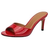 SANDALETTE FÜR FRAUEN: Diese nackte Zehen Sandaletten Stiletto High Heels passen perfekt zu Jeans, Leggings, Röcken, Shorts und Kleidern im Frühling und Sommer. PERFEKTE HIGH HEELS: Mit den Sandaletten fühlen Sie sich wohl, zugleich die wunderschönen High Heels sieht charmanter und perfekter aus.