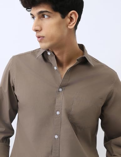 Image of Urbano Fashion Men's Cotton Full Sleeve Regular Fit Casual Solid Shirt