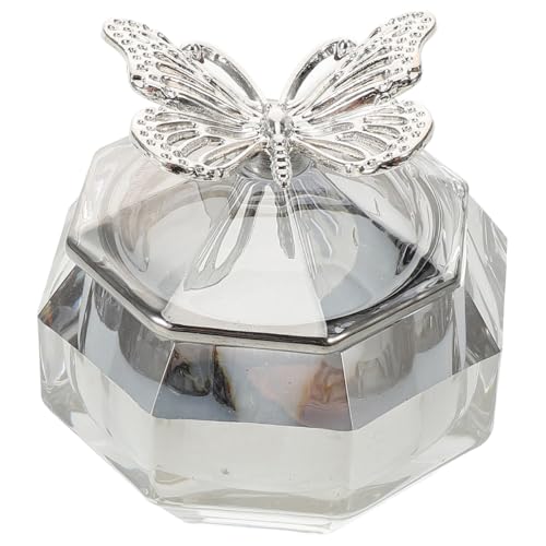 Gobelet à ongles en verre avec couvercle pour mélange poudre liquide