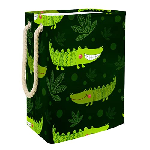 Grand panier à linge crocodile vert pour éliminer le désordre de la chambre - 2