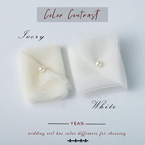 Bridalvenus Wedding Veil And Headpieces Bridal Cathedral Veil Chapel Veil With Comb (118 Inches, One Tiers Veil) (Light Ivory) #TOP1