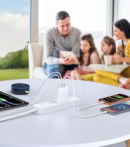 [2-Pack] 60W Multi-Port USB-C Fast Charging Module, 5-Port Wall Charger, Compatible with iPhone 17/16/15/14/13/Pro Max/Plus Series, iPad, Samsung S25/S24/S23, and Other Devices - image 5