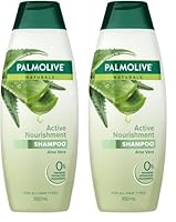 Palmolive Naturals Active Nourishment Aloe Vera and Fruit Vitamins Shampoo 350 ml (Pack of 2)