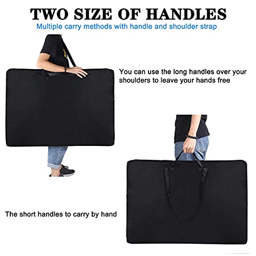 Vikyel Large Size Art Portfolio Tote With Nylon Shoulder, Art Portfolio Case 24 X 36 Inches, Poster Board Storage Bag, Drawing Painting Sketch Bag For Student Art Work Portfolio And Artist #TOP3