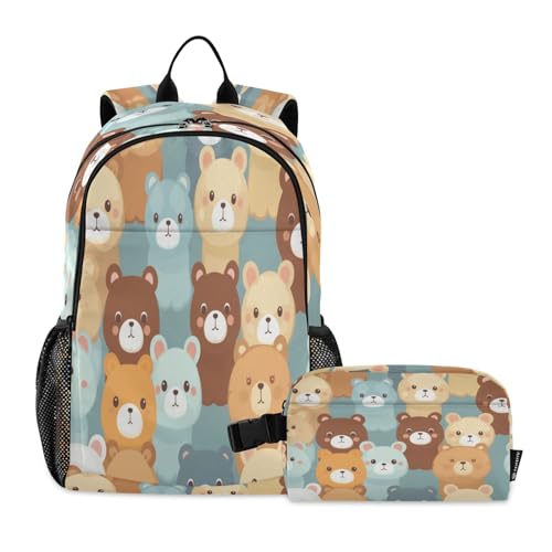 Sac à dos préscolaire avec boîte à déjeuner à sangles réglables et dos rembourré