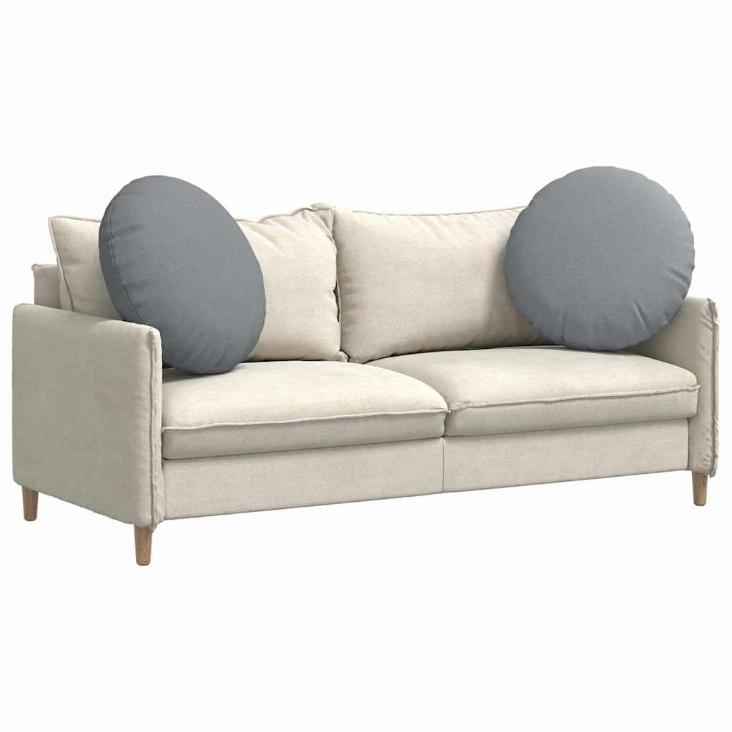 Poduszki do siedzenia 2 sztuki jasnoszary 60 x 60 x 21 cm tkanina | Wypełnienie z włókien, poszewki na poduszki, można prać w pralce, zamki błyskawiczne, do salonu sypialni