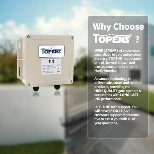 TOPENS DPS180-U Waterproof Power Supply, AC 110-240V to DC 24V Adapter for Automatic Gate by TOPENS - Image 8