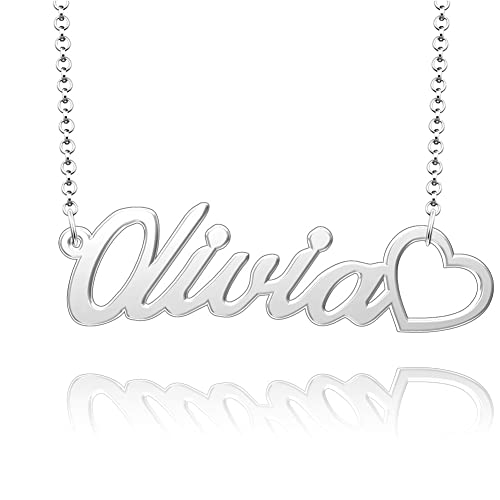 Q&Locket Heart Love Personalized Initial Name Necklace Classic Personal Custom Made Customized Gift For Girls Boys Women Men #TOP1
