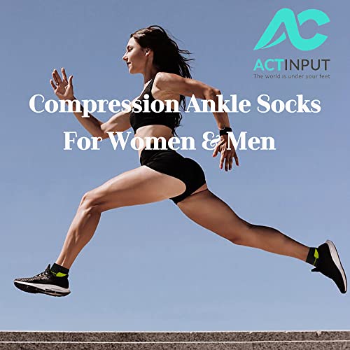 Image of ACTINPUT Ankle Compression Socks for Women Men - 5 /7 Pairs Plantar Fasciitis Socks for Athletic, Support, Running