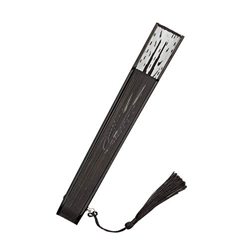 Women Cartoon Cat Folding Silk Fan Jepanese Girls' Handheld Fan (Black) #TOP6