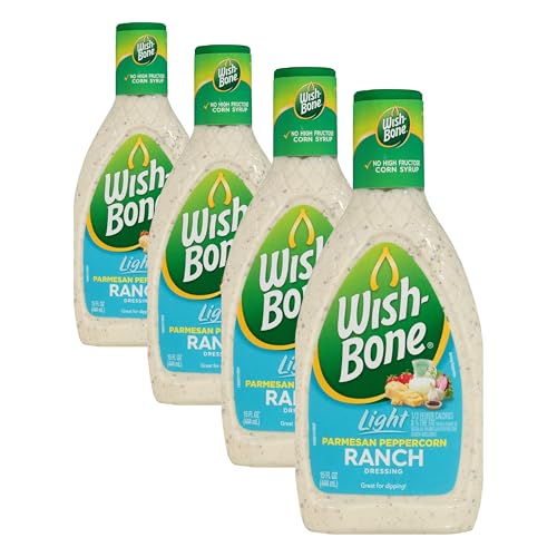 Image of Wish-Bone Light Parmesan Peppercorn Ranch Dressing, 15 FL oz (Pack of 4)