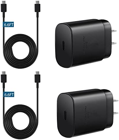 USB C Fast Charger,25W Super Fast Charger Type C with 6.6ft Android Phone Charger Fast Charging Cable for Samsung Galaxy S23/S23 Ultra/S23 Plus/S22/S22 Ultra/S21 Ultra/Note 20 Ultra/S20 Ultra/Note 20