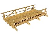 Modellbahnbrücke, Fußgängerbrücke, Bachbrücke, Echtholz Handarbeit für Modelleisenbahn, Modellbau, Diorama