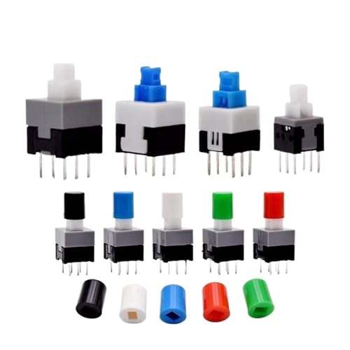 Interrupteur tactile 8x8mm avec capuchon blanc pour circuit imprimé