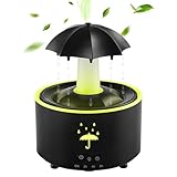 Humidificadores De Niebla Fría Para Dormitorio | Aparato De Humedecer Aire De 7 Colores Con Efecto Gota De Lluvia - Humidificador Paraguas De Lluvia | Para Dormitorio Oficina Dormitorio Interior Mesa