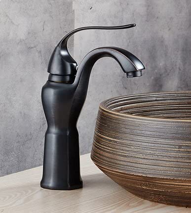 Grifos de lavabo vintage en latón antiguo mezclador monomando de un solo orificio