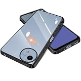 【FULEEYUHN】AQUOS wish4 ケース クリア 軽量 薄型 黄変防止 ウィッシュ4 カバー 透明 SH-52E SH-M27 対応 スマホケース 上質TPU素材 柔らかい手触 耐衝撃 レンズ保護 傷防止 落下防止 耐久性 ストラップホール付き(ブラック)