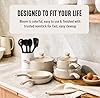 GreenLife 16-Piece Nonstick Cookware Set, Non-Toxic Ceramic Pots and Pans Set, Durable Healthy Kitchen Essentials, Fast Heating, Induction Ready, Easy Clean Dishwasher Safe, PFAS-Free, Beige Taupe #2