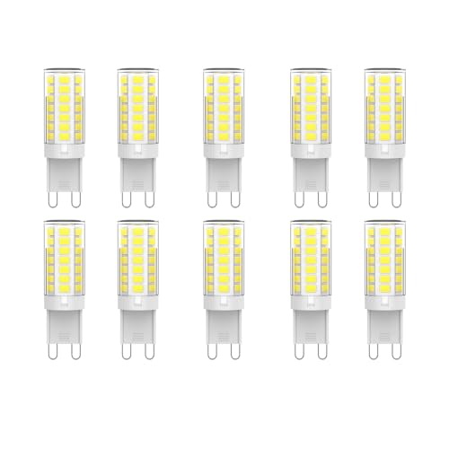 Bynome G9 LED Bulbs Cool White, 3W, 380LM, 6000k-6500K, Equivalent to 40W Halogen, Not Dimmable for Lighting Decor, Chandelier, Pack of 10