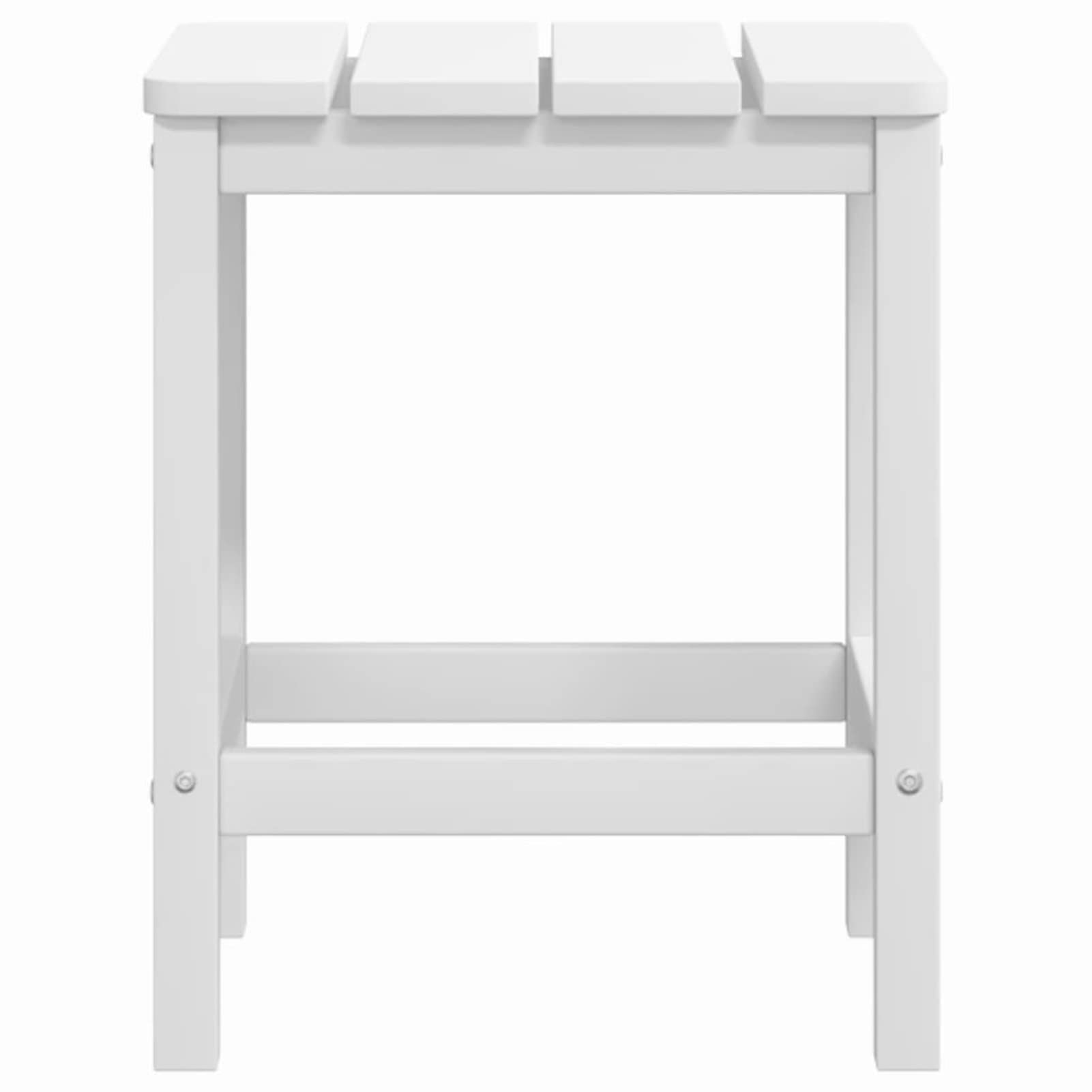 Chusui Sillas de Jardín Adirondack con Mesa, Sillas Terraza Exterior, Muebles Jardin Exterior, HDPE Blanco