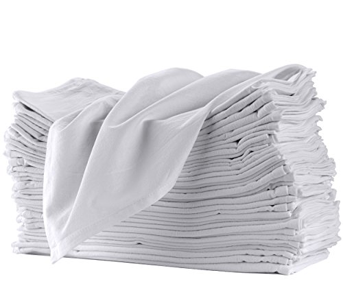 Flour Sack Towels for Kitchen 12 Pack 100% Cotton Dish Towels. Pre-Washed, Lint
