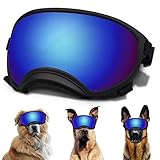 Large Dog Sunglasses with Adjustable Strap UV Protection, Winproof Dog Puppy Sunglasses, Suitable for Medium-Large Dog Pet Glasses, Dogs Eyes Protection(Colorful)