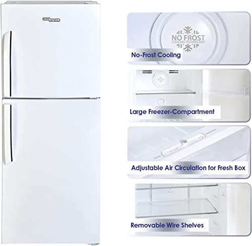 Super General 205 Liter 7.2 Cubic Feet Double Door Refrigerator With Defrost, Model No KSGR257 with 2 Years Warranty, Silver/Inox.