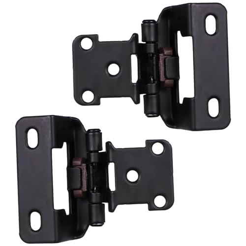 jojofuny Charnières Robustes En Acier Laminé À Froid À Fermeture Douce Charnières De Porte À Recouvrement Noires Pour Armoires De Cuisine