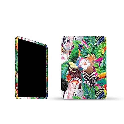 Image of MightySkins Carbon Fiber Skin Compatible with Apple iPad Pro 11 inch M2 4th Gen (2022) Full Wrap Kit - Tropical Paradise | Protective, Durable Textured Carbon Fiber Finish | Made in The USA