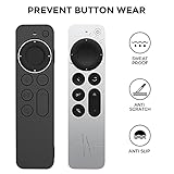 AhaStyle Protective Case for Apple TV Siri Remote 4k, Anti-Slip Silicone Cover Skin, Compatible with Apple TV 4K (2nd Generation) (Black) - Image 5