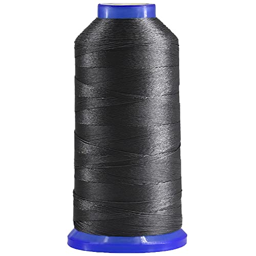 Selric [1700Yards / 26 Colors Available] Tex 70 Bonded Nylon Thread for Leather Sewing 210D/3 T70#69 Heavy Duty Upholstery Thread for Leather and Other Heavy Fabric （Grey）