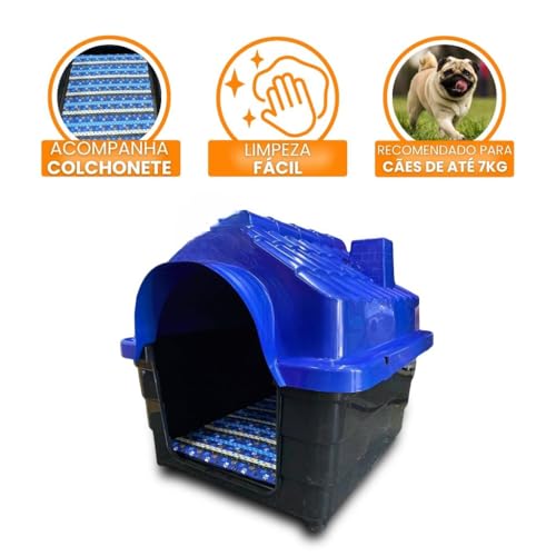 Casa Casinha Plastica Cachorro Numero 5 + Colchao (Com Colchão)