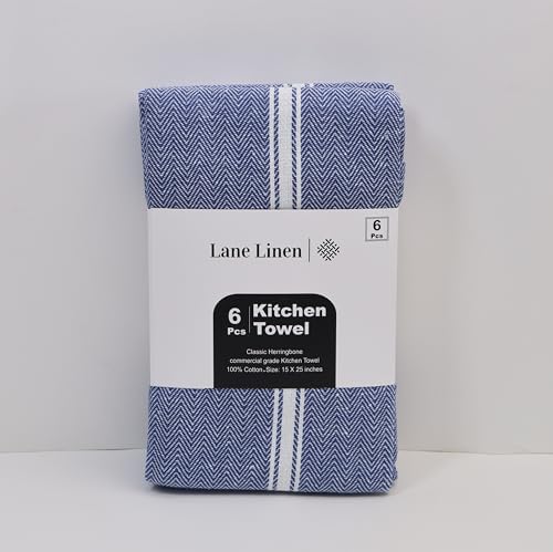 Lane Linen HERRBNEBLUKT-6PC Kitchen Towels Set - 100% Pure Cotton Dish Towels thumb #7