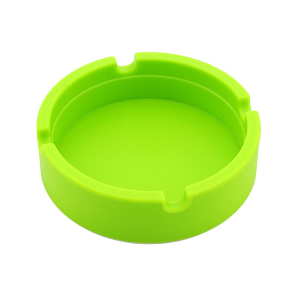 LOSA Round Silicone Ashtray Smoking Cigar Holder for Tabletop Office Green-image-20