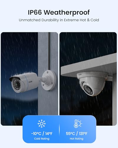 Image of ZOSI Full 1080p 16 Channel Home Security Camera System with AI Human Vehicle Detect, 8 x 1080p Weatherproof CCTV Bullet Dome Camera Outdoor, H.265+ 16CH DVR with 2TB HDD, Night Vision, Alert Push
